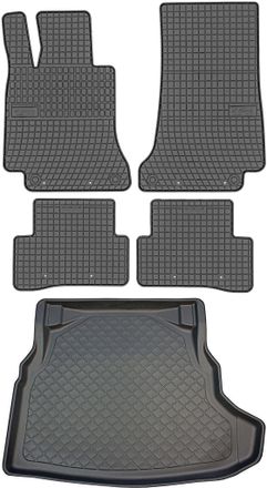 OEM Juego De Alfombrillas De Goma Para Coche Y Alfombrilla Para Maletero Para Mercedes Clase C W205 Sed&aacute;n (marzo De 2014 A 2021)