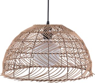 Beliani Beliani - L&aacute;mpara Colgante De Mimbre Rat&aacute;n Con Forma De Campana Estilo Boho Selenge