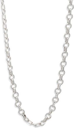 Nordstrom Dainty Rolo Link Chain Necklace in Sterling Silver Plated at Nordstrom