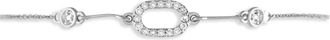 Luxury Bazaar Bracciale in oro bianco 14 carati con diamanti - Argento