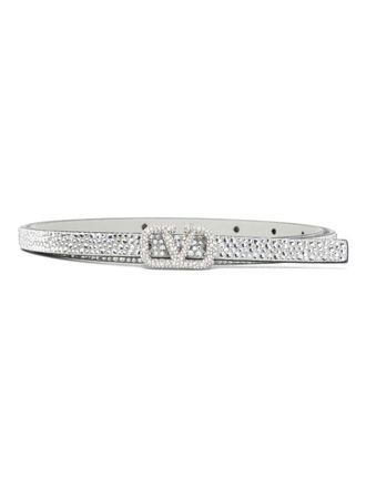 Valentino Garavani Cintura VLogo Signature 10mm - Argento