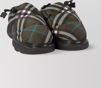 Burberry round toe rubber sole loafers