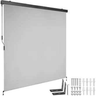 TecTake Vertical Awning Eloise in Light Grey | Size: 180 cmx 250 cm