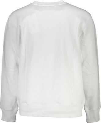 Calvin Klein Cotton-Blend Logo Print Sweatshirt - White