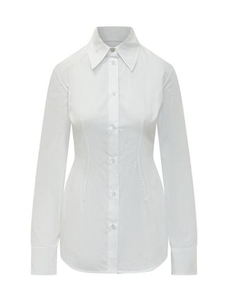 Sportmax White Slim Solid Shirt