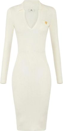 Elisabetta Franchi Dames, Jurken, Beige, Maat: 2XL
