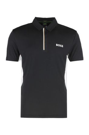 HUGO BOSS Black Logo Striped Polo
