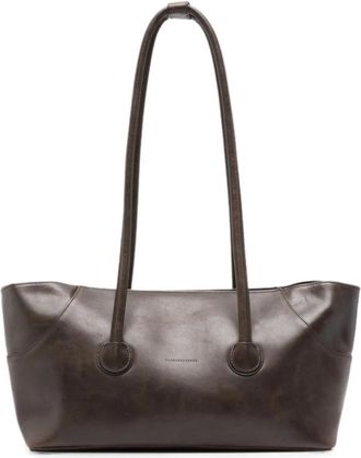 Marge Sherwood Tassen, Dames, Bruin, ONE Size, Leer, Schoudertas