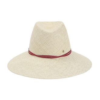 Maison Michel Hats, unisex, Beige, Size: S Kate Ribbon-detailed Hat