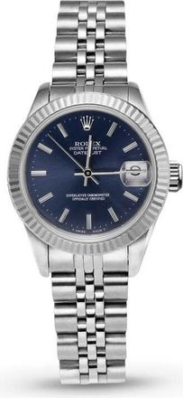 Rolex Pre-owned Rolex Datejust Automatic Blue Dial Ladies Watch 68274 BLSJ
