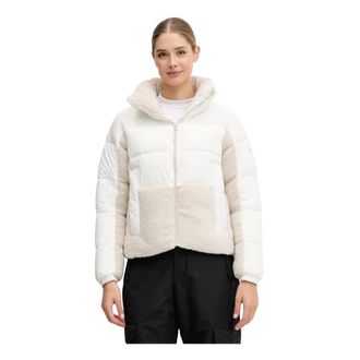 Columbia Leadbetter Point II Sherpa Hybrid Puffer Jas - Dames - Ski Jassen - Beige - S - Polyester - Fitness