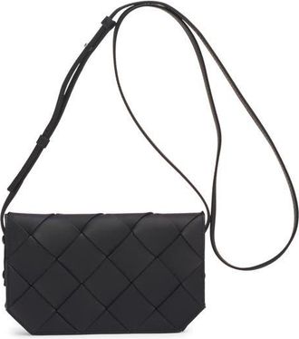 Bottega Veneta Diago Intreccio Leather Crossbody Phone Pouch in Ardoise-Silver at Nordstrom