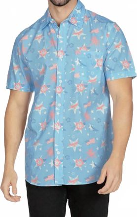 Tipsy Elves Island Of The Free Hawaiian Shirt In Blue