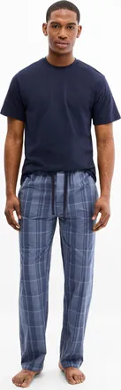 Majestic Mens Minimalist check pyjama set