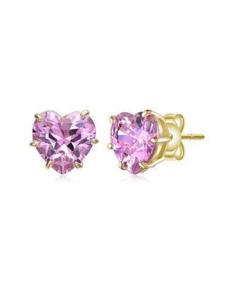 Rachel Glauber 14K Plated Cz Stud Earrings