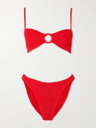 Hunza G Bikini In Seersucker Misty - Rosso