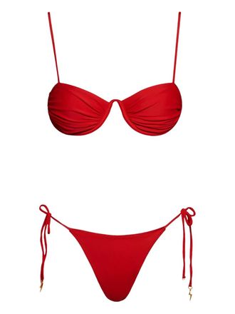 Noire Swimwear Bikini met monogram - Rood