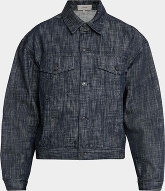 Willy Chavarria Men & apos;s Denim Trucker Jacket