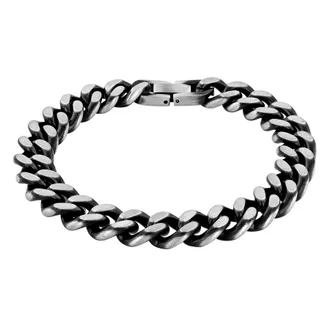 Robert Alton Mens Curb Link Stainless Steel Bracelet