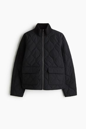 H&M Oversized Steppjacke - Schwarz