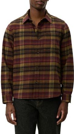 Les Deux Lennon Check Overshirt in Fudge at Nordstrom Rack, Size X-Large