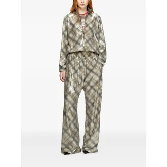 Diesel Sequined Checked Nylon Jacket - Grey