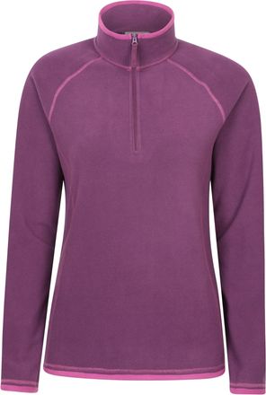 Mountain Warehouse Montana Womens Microfleece - Breathable Ladies Sweater, Quick Drying Pullover, Warm Fleece Jacket, Half Zip - For Spring Summer, Travelling, Outdoors 