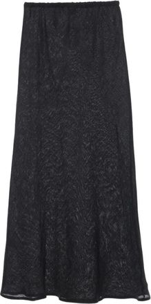 BASERANGE Dydine Rok - Dames - Maxi Rokken - Zwart - L - Linnen - Rokken