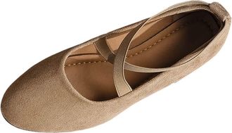Generic Khaki Womens Round Toe Moccasins with Wedge Heels Style for Everyday Casual Outings Flock Material Comfortable and Versatile
