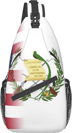 Generic Sling Bag American And Guatemala Flag Gym Bags Lightweight Durable Diagonal Bag, For Outdoor, Sports, Hiking