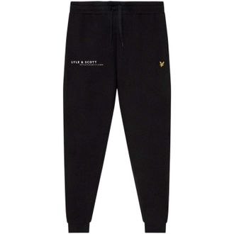 Lyle & Scott Heren Fleece Joggers (Jet Zwart)