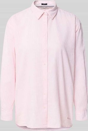 Pepe Jeans London Relaxed Fit Hemdbluse aus Leinen-Baumwoll-Mix Modell BERNANY in Rosa, Gr&ouml;&szlig;e XL