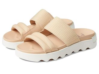 Sorel Viibetm Slide Womens Shoes Nova Sand/Sea Salt : 8.5 B - Medium, Leather/Textile