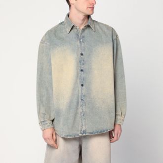 New Amsterdam Surf Association Camicia beige slavata in denim