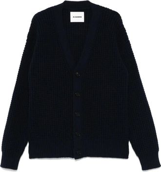Jil Sander Cardigan con scollo a V - Blu