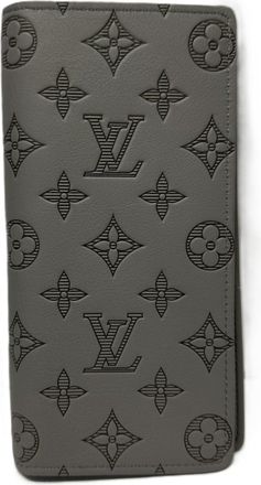 Louis Vuitton Monogram Shadow Gray Monogram Shadow Long Wallet (Bi-Fold) (Pre-Owned)