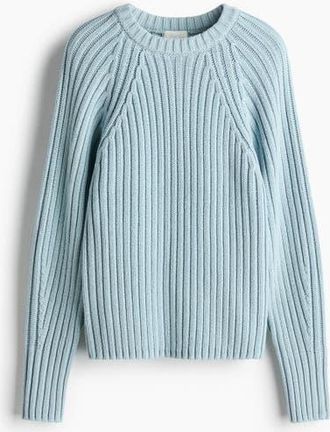 H&M Rib-knit Jumper in Light Blue at Nordstrom, Size Xx-Small