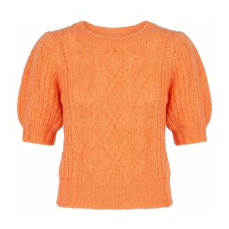 Lind Tulipan Sweater - Dames - Ronde hals truien - Oranje - L/Xl - Truien & Vesten