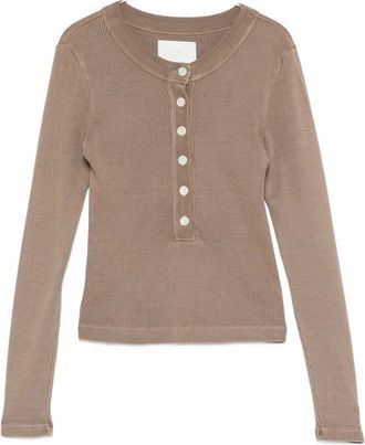 Citizens Of Humanity Varra Henley Ribbed-knit Top