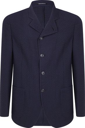 Emporio Armani Mens Wool Jacket - Dark Blue - Size EU 46 (Mens)