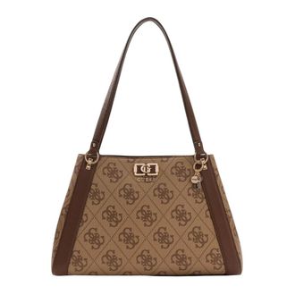Guess Shoulder Bags, female, Beige, ONE SIZE, Karnilla Logo Gfriend Carryall