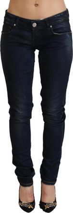 Acht Womens Skinny Jeans - Navy Cotton - Size 26 (Waist)