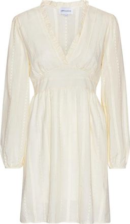Americandreams Umi Katoenen Korte Jurk - Dames - Korte kleedjes - Beige - M - Katoen - Kleedjes