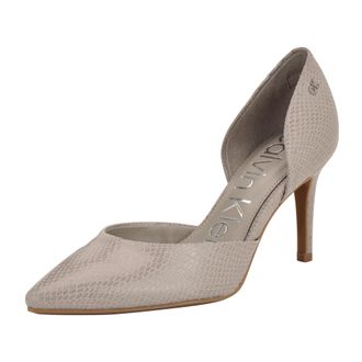 Calvin Klein Womens Gloria Pump, Taupe Snake 241, 6 UK