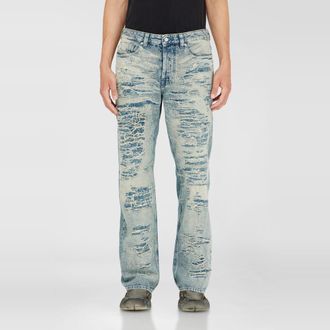 Diesel Relaxed Jeans Regular Waist 1980 D-Eeper, Medium blue, Button fly