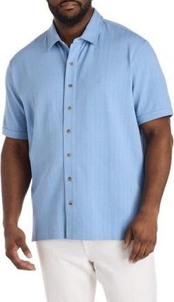 Nautica Big & Tall Button-Down Seersucker Polo Shirt in Allure at Nordstrom, Size Xx-Large