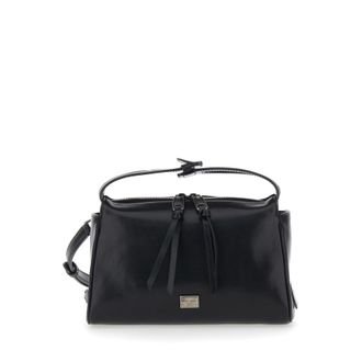 Dolce & Gabbana Dolce & Gabbana Black Leather Vittoria Handbag