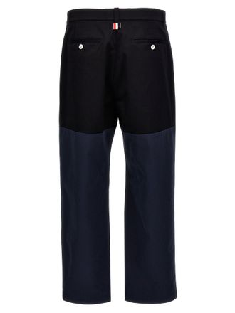Thom Browne Unconstructed Colorblock Trousers - Black