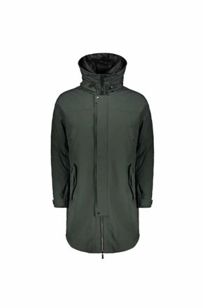 Moorer Mens Double Hooded Parka Jacket In Bosco