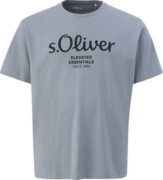 s.Oliver Kurzarmshirt, Herren, Gr. 4XL, grau, Single Jersey, Obermaterial: 100% Baumwolle, S.OLIVER MEN BIG SIZES, bedruckt, normal h&uuml;ftbedeckend, Rundhals, Sh
